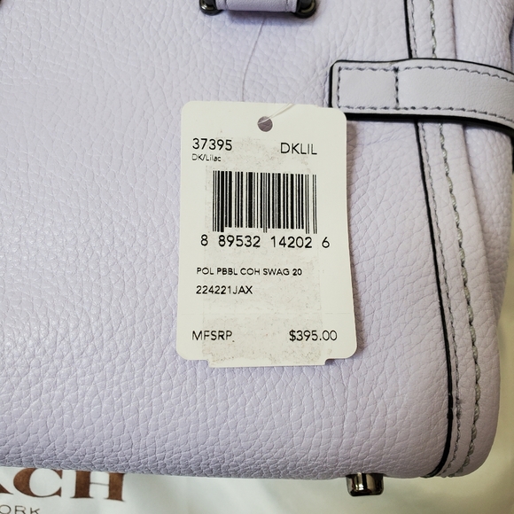 NWT COACH x Arianna Grande Kiti Swagger 20 lilac - Picture 6 of 16